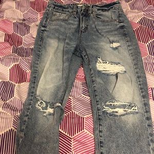 Ripped mom jeans